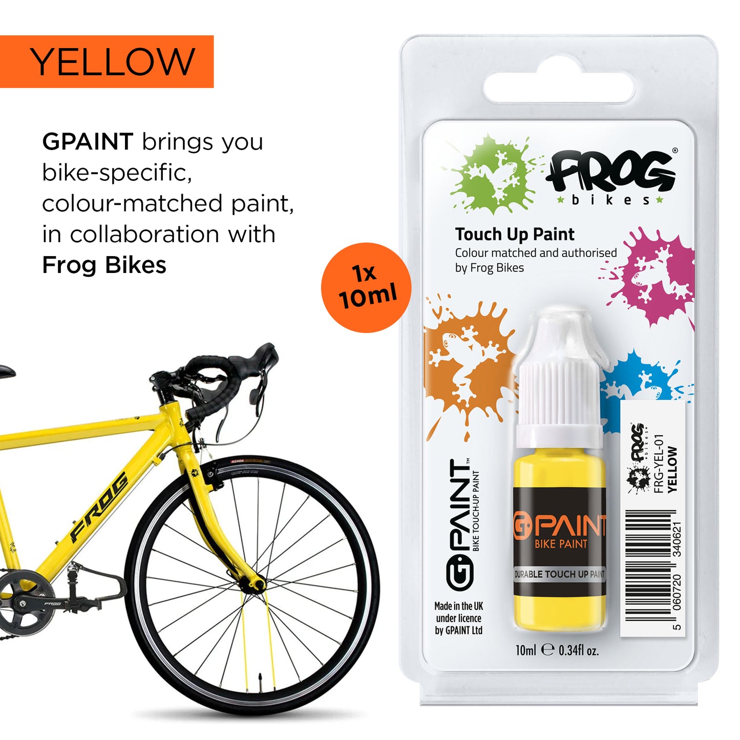 FROG BIKES YELLOW