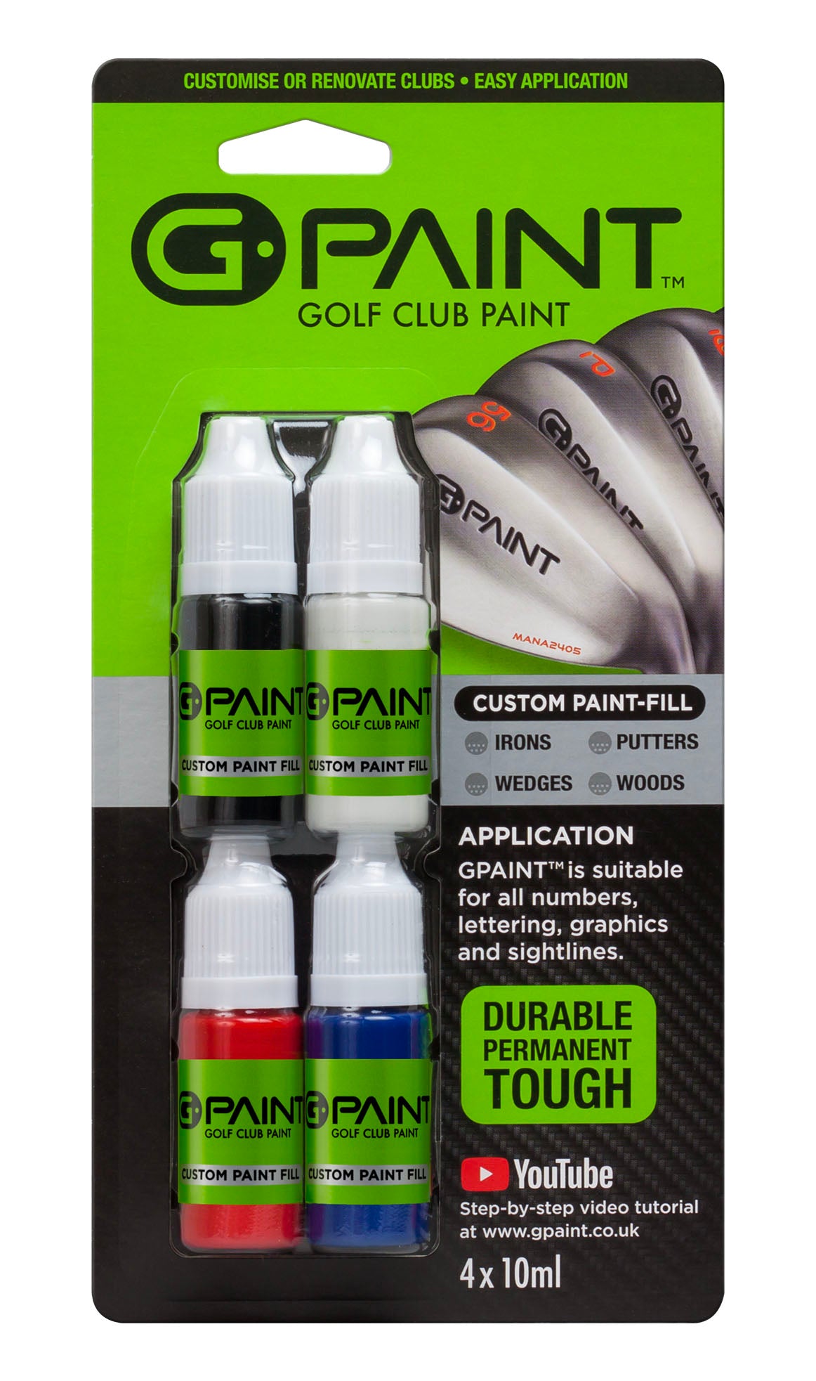 GPAINT - GOLF 4- PACK - BL-W-R-B