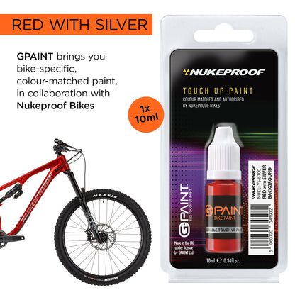 NUKEPROOF RED WITH SILVER BACKGROUND - YS8100 (RACING RED)