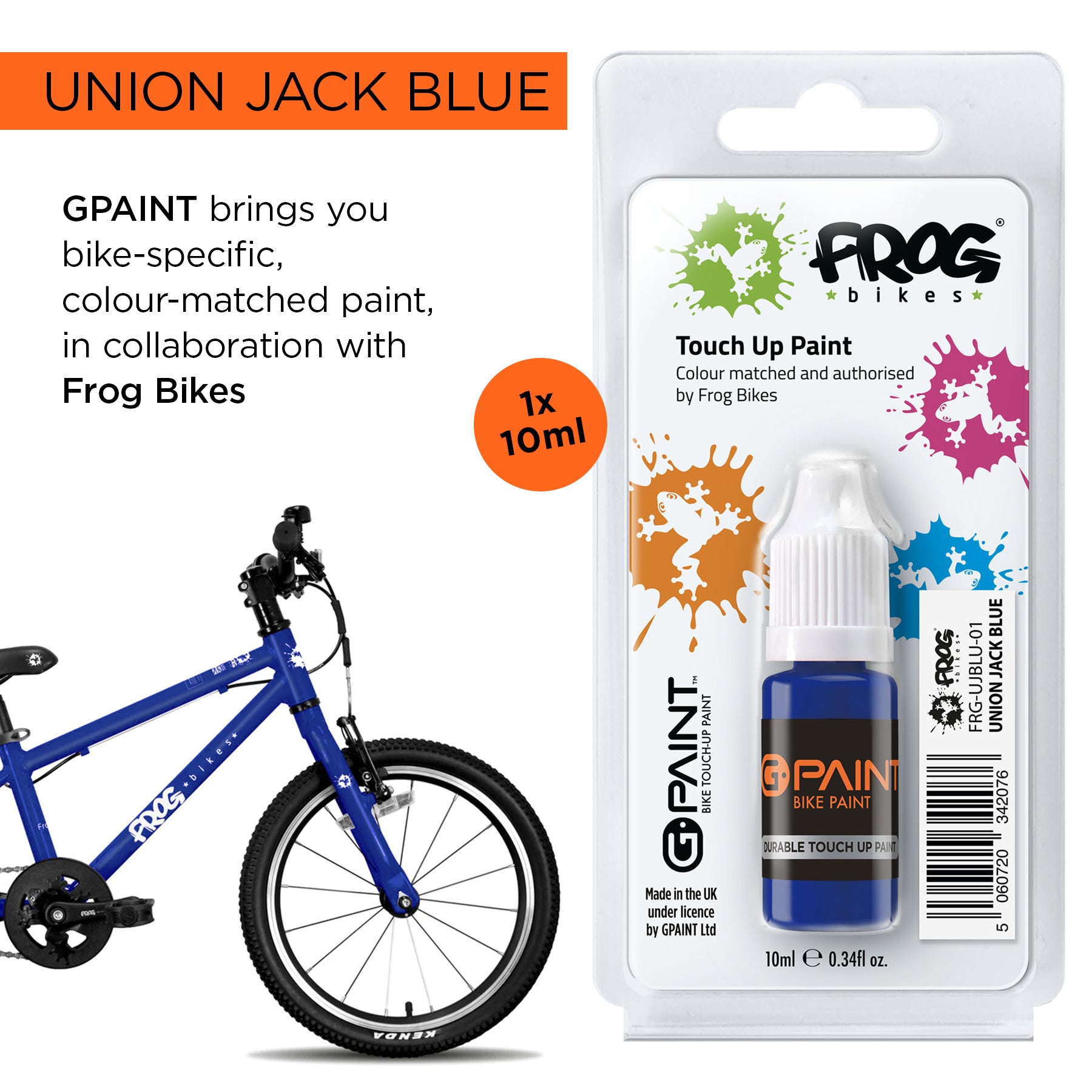 FROG BIKES UNION JACK BLUE TOUCH UP PAINT – GPaintbikes-colourmatch