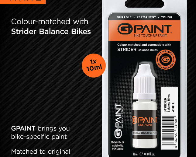 STRIDER BALANCE BIKE - WHITE GLOSS