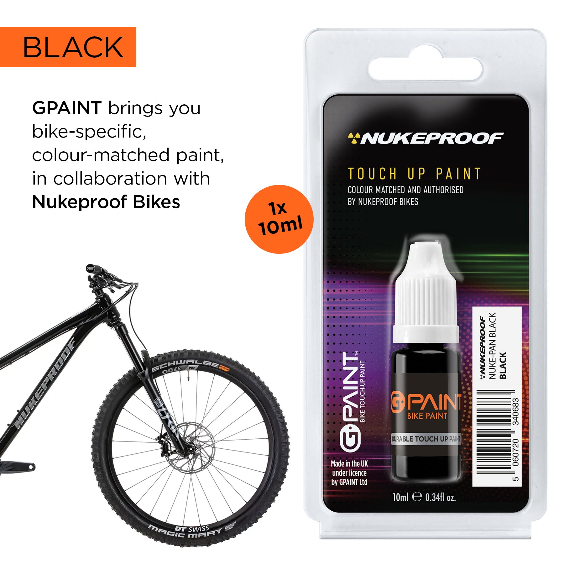 NUKEPROOF BLACK PANTONE BLACK YS728 TOUCH UP PAINT