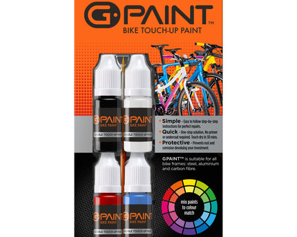 GPAINTBIKES 4 PACK - BLACK - WHITE - RED - CYAN