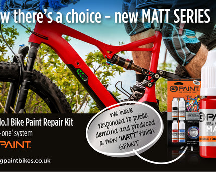 GPAINTBIKES 'MATT SERIES' 4 PACK - BLACK - WHITE - RED - BLUE