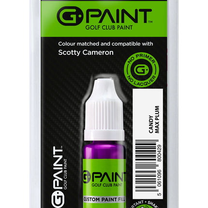 Golf club paint bottle with packaging on a white background