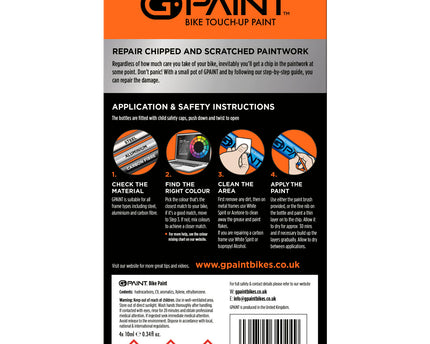 GPAINTBIKES 4 PACK - BLACK - WHITE - RED - CYAN