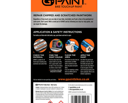 GPAINTBIKES 'MATT SERIES' 4 PACK - BLACK - WHITE - RED - BLUE
